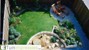Speels moderne tuin met verhoogde border en gazon